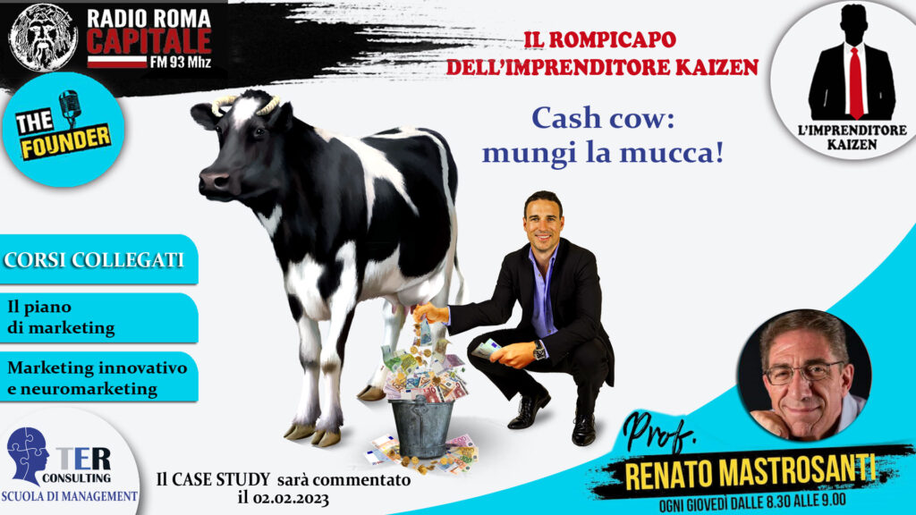 IL ROMPICAPO DELL’IMPRENDITORE KAIZEN Il case-study per la puntata del 26/01/2023 "Cash cow: mungi la mucca!"