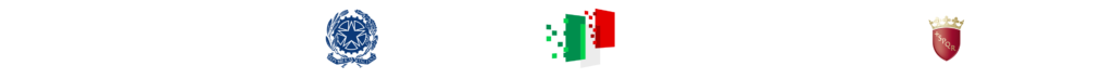 Banda loghi istituzionali per il progetto finanziato da Roma Capitale e PNRR